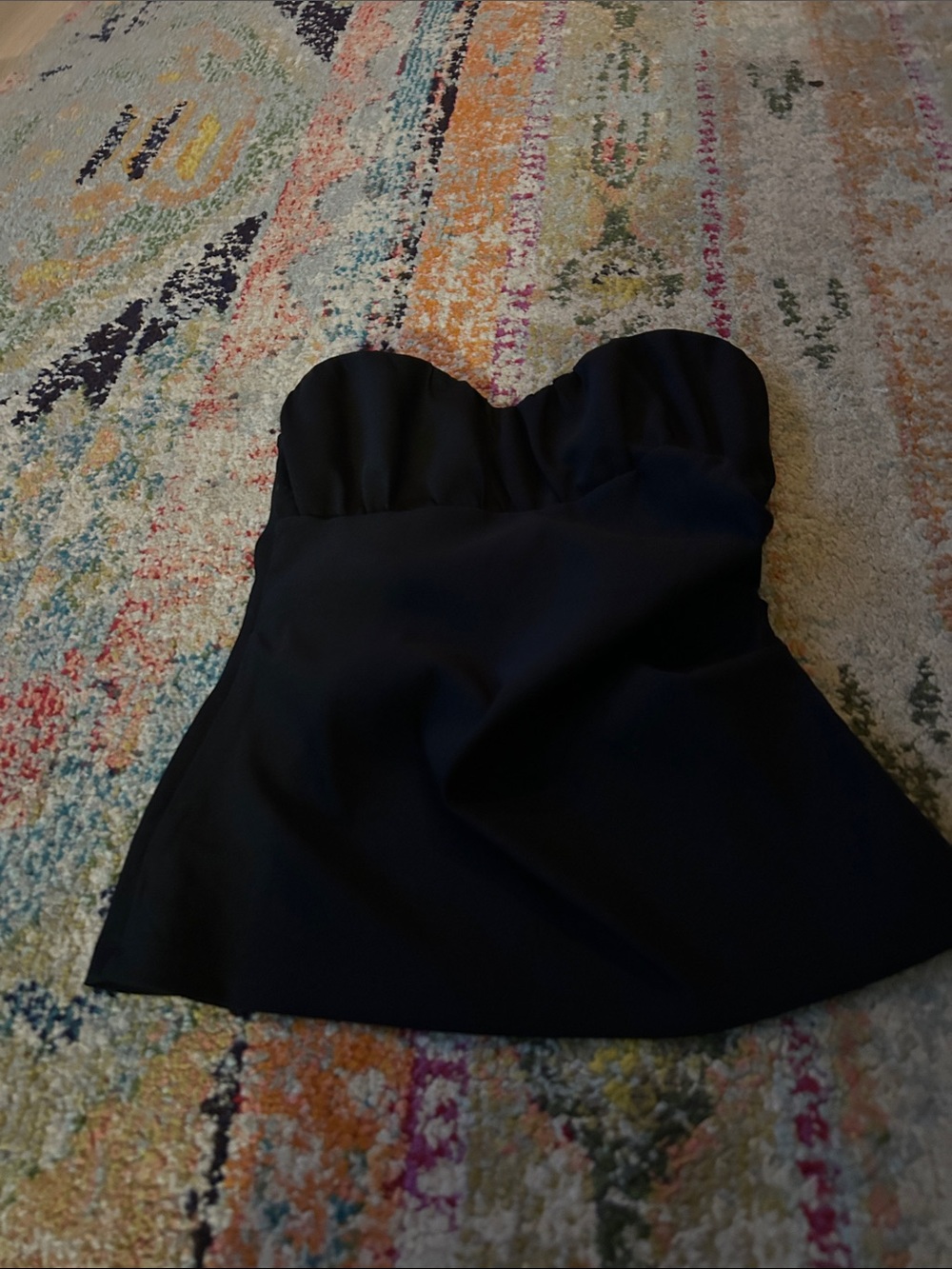 Black Strapless Shirt  - zara